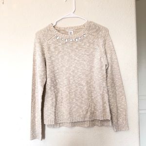 Max Studio Jeweled Knitted Sweater